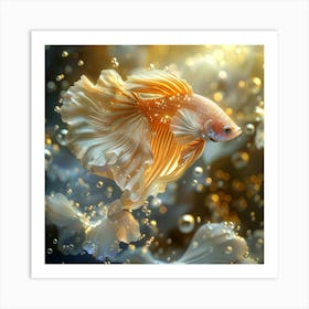 Siamese Betta Fish Art Print