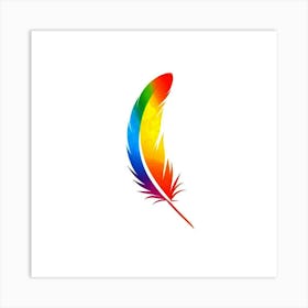 Rainbow Feather 7 Art Print