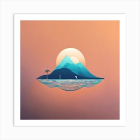 Logo Montabeach Minimaliste Ocean Wave Art Print