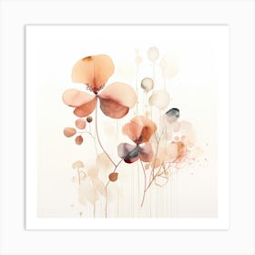 Watercolor Flowers Art Print