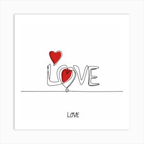 Love - Vector Illustration Art Print