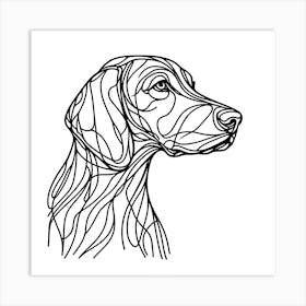 Portrait Of A Dog In Sketch 1 Art Print