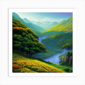 Landscape Painting, Landscape Painting, Landscape Painting 8 Art Print