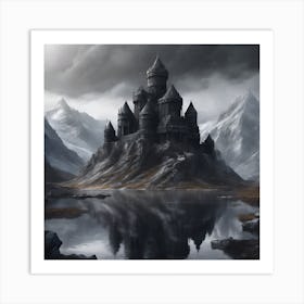 Obsidian Enigma: Where Shadows Hold Secrets Art Print