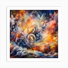 Abstract Music Painting Art Print