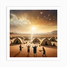 People In The Desert Art Print