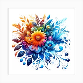 Colorful Flowers 6 Art Print