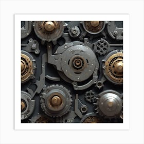 Clockwork Gears 5 Art Print