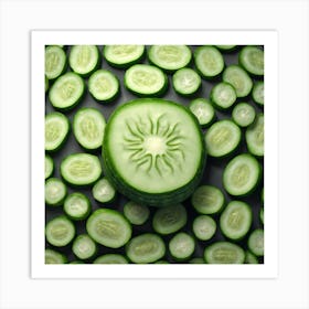 Sliced Cucumbers 4 Art Print