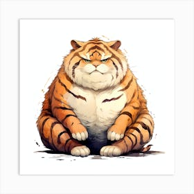 Fat Tiger Art Print