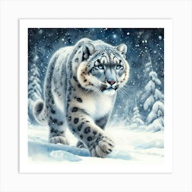 Snow Leopard 6 Art Print