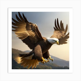 Bald Eagle In Flight Art Print