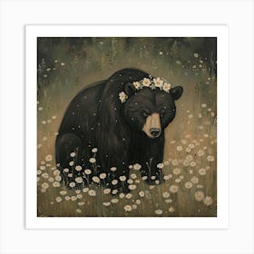 Bear Fairycore Painting 2 Art Print