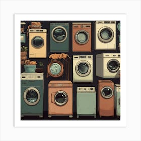 Default Default Vintage And Retro Laundry Aestethic 1 Art Print