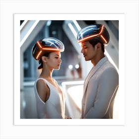 Futuristic Couple 154 Art Print