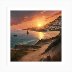 Sunset On The Beach 4 Art Print