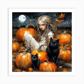 Halloween Pumpkins Art Print