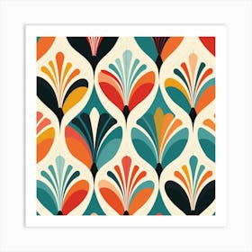 Abstract Floral Pattern 2 Art Print