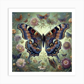 Butterfly In The Garden 8 Art Print