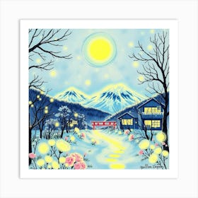 Snowy Mountain Art Print