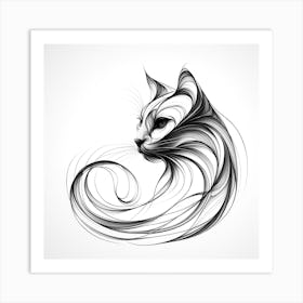 Cat Head 1 Art Print