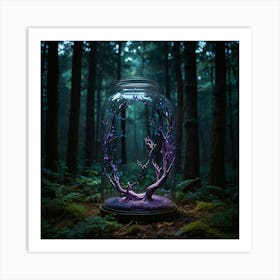 Jar In The Forest2 Art Print