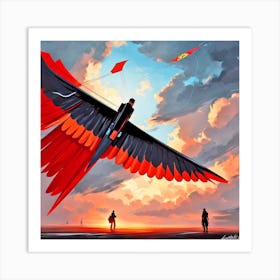 Kite Flying Art Print
