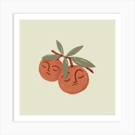 Fruity Dudes Square Art Print