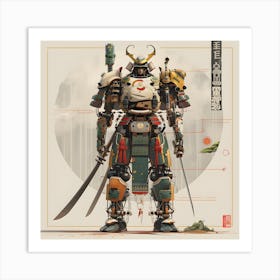 Robot Samurai Art Print
