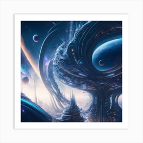 Futuristic City 12 Art Print