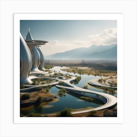 Futuristic City 266 Art Print