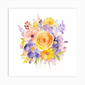 Watercolor Bouquet 6 Art Print