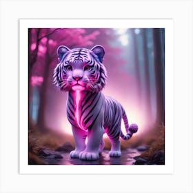 White Tiger Art Print