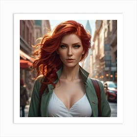 Avengers Red Haired Woman Art Print