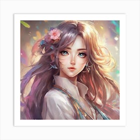 Anime Girl 3 Art Print