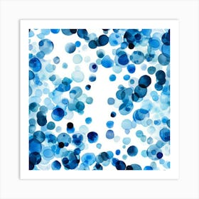 Watercolor Polka Dots Background Art Print