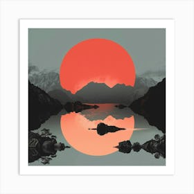 Sunset In The Mountains 2 Art Print