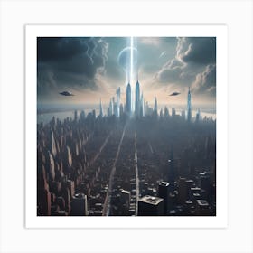 Futuristic Cityscape 3 Art Print