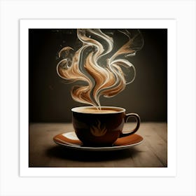 Coffee Cup With Smoke 22 Art Print