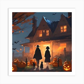 Halloween House 2 Art Print