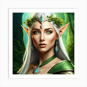 Mystical Elven Protector Art Print