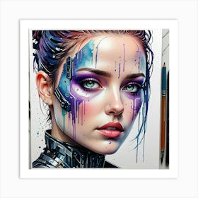 Futuristic Girl 3 Art Print