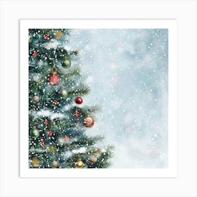 Christmas Inspired Banner Texture With Snowy Bac 1718395075 1 Art Print