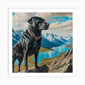 Labrador On A Hill Art Print