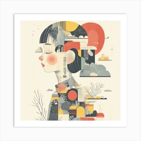 Girl In A City 3 Art Print