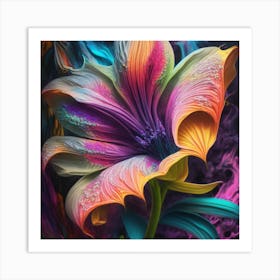 Colorful Lily Art Print