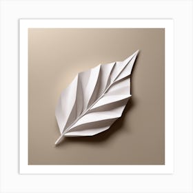 Origami Leaf Art Print