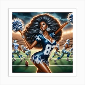 Cowboy Cheerleader4 Art Print