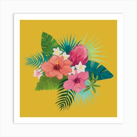 Tropical Florals Art Print