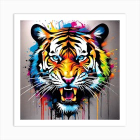 Colorful Tiger Art Print